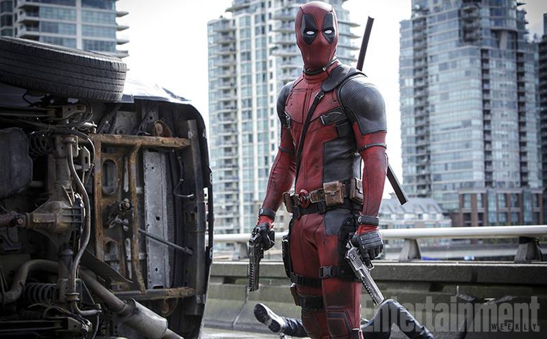 Deadpool Surveys Damage In New Movie Pic