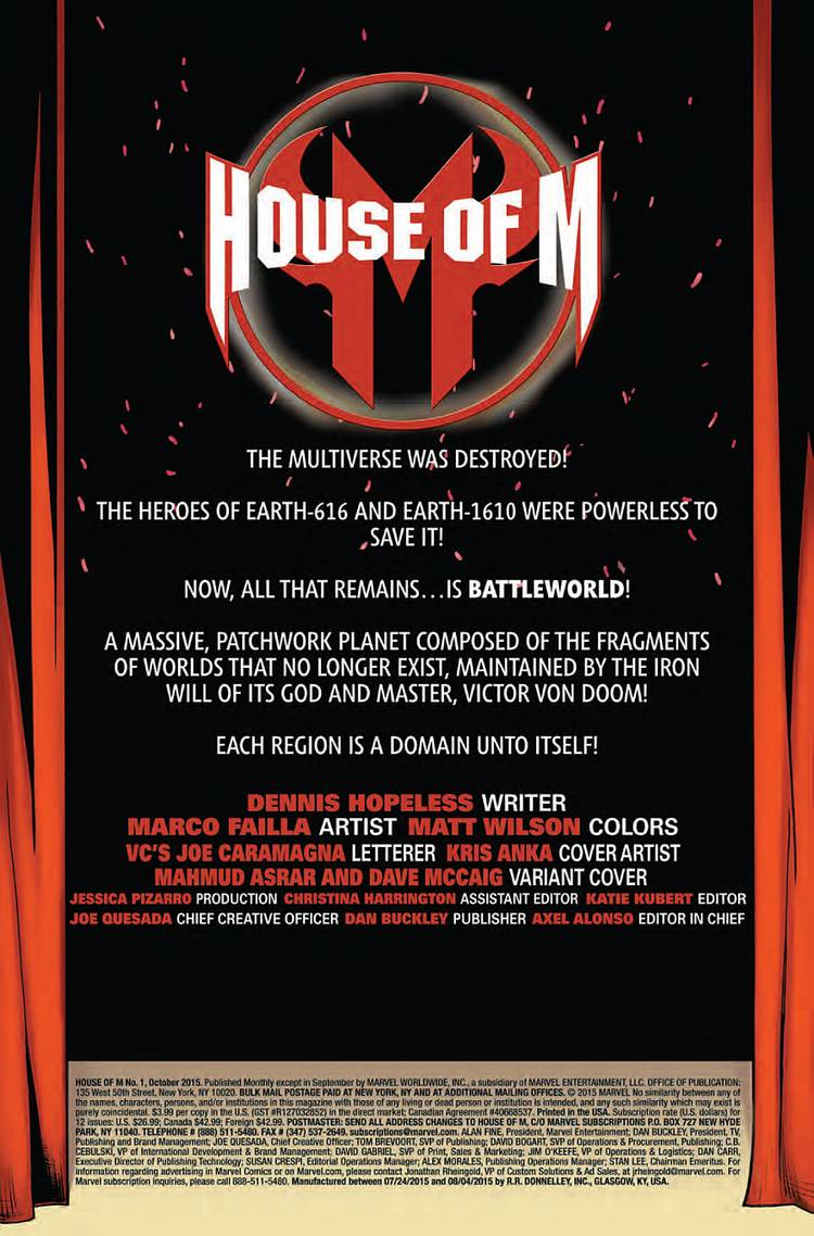 House of M #1