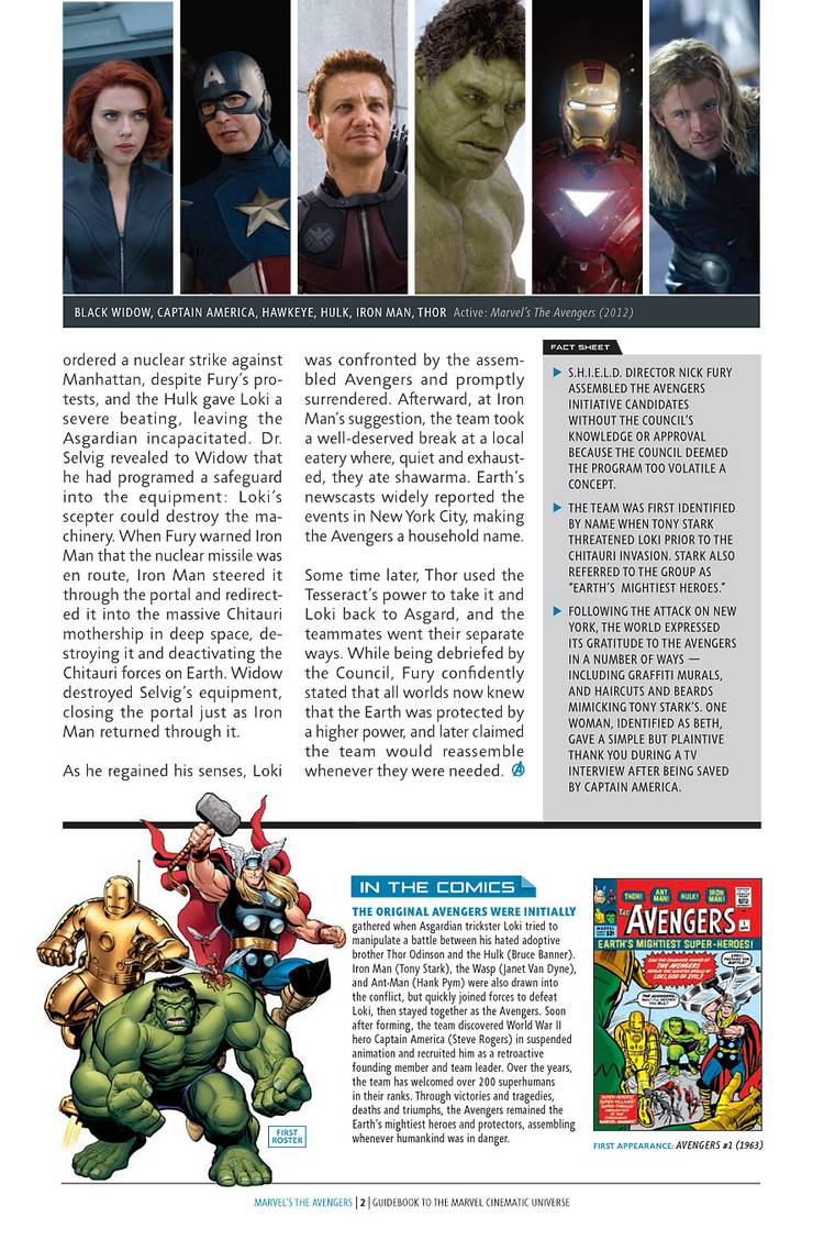 Marvel Guide Book Guidebook to the Marvel Cinematic Universe - Marvel's The Avengers #1