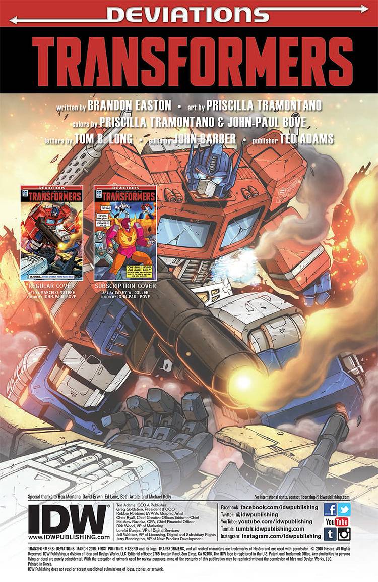 Transformers: Deviations #1