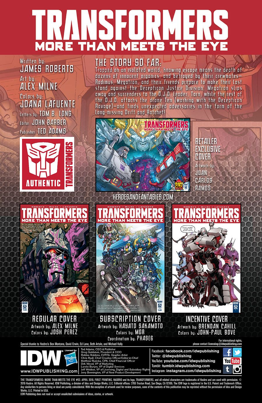Transformers: More Than Meets the Eye #52