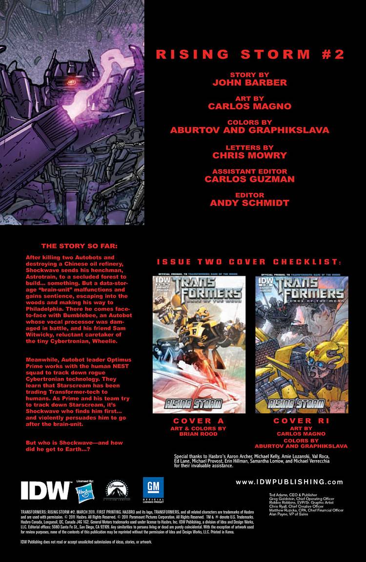Transformers: Dark of the Moon - Rising Storm #2