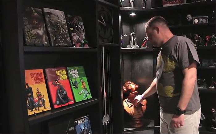 Batman fan builds his own $150,000 Batcave in basement