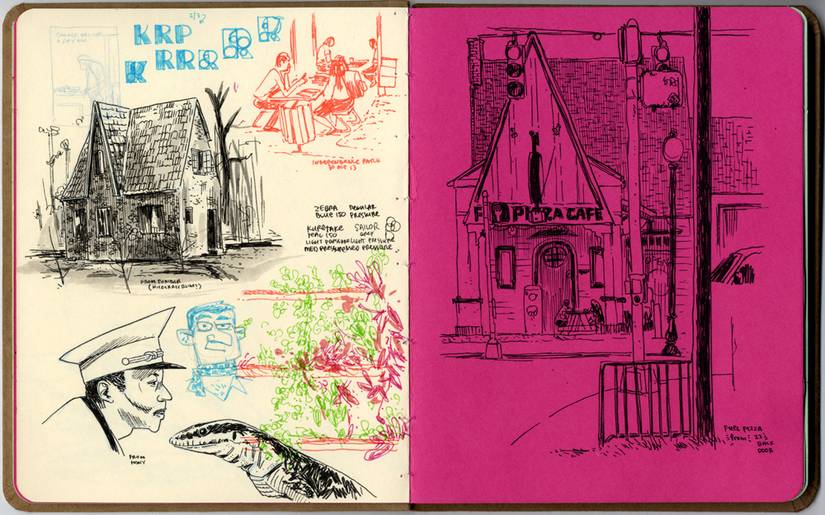 Take a peek inside Dustin Harbin's sketchbook