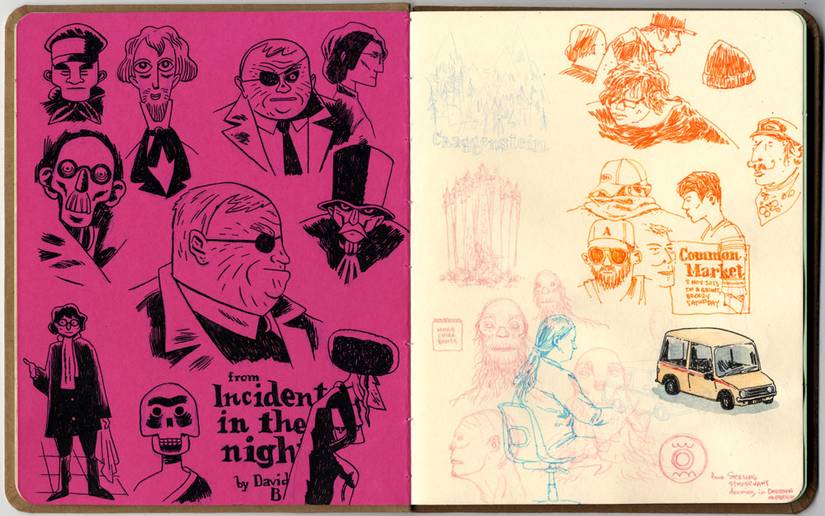 Take a peek inside Dustin Harbin's sketchbook