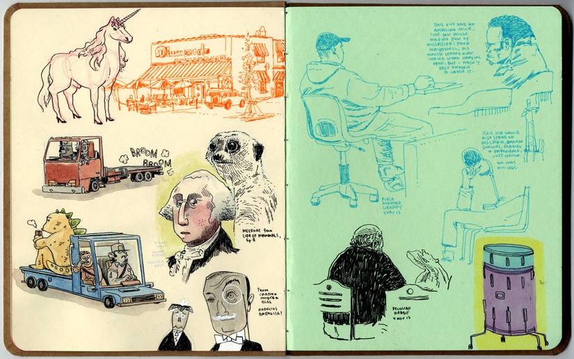 Take a peek inside Dustin Harbin's sketchbook