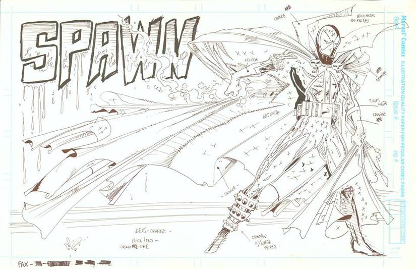 Todd McFarlane dusts off very first Spawn promo art