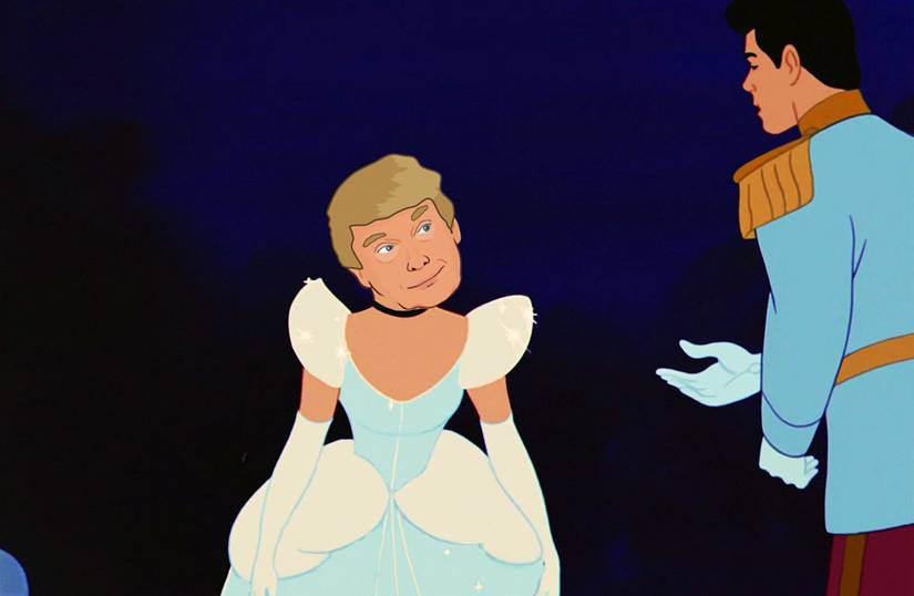 Donald Trump as the Disney Princesses