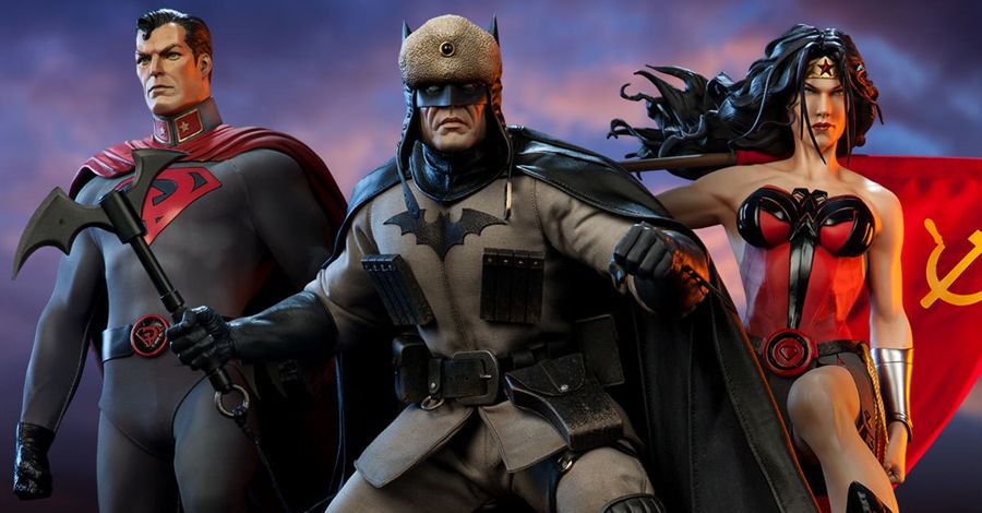 red son batman statue