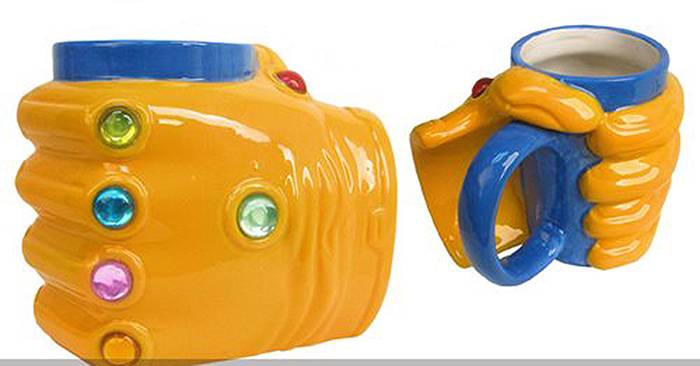 Feel the power of coffee with this Infinity Gauntlet mug