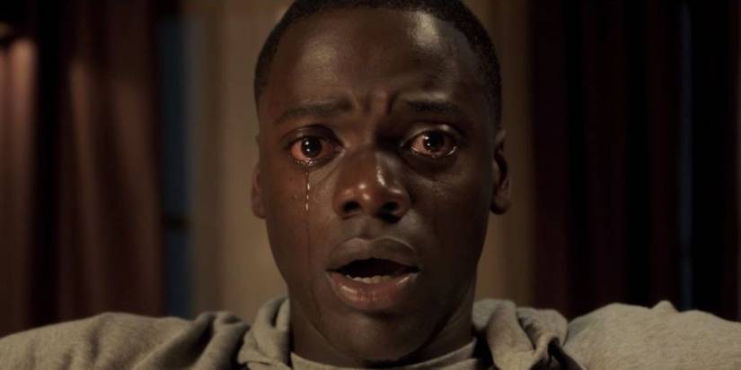 Chris about to fall into the Sunken Place in Get Out