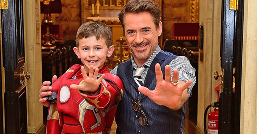 RDJ Stops at a London Hospital for Sick Children Ahead of 