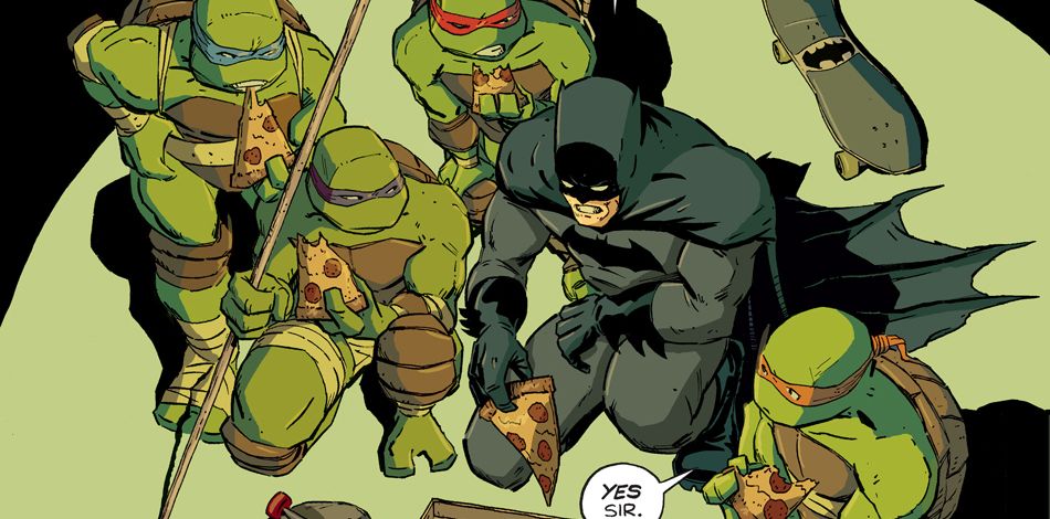 EXCLUSIVE: Batman Shares a Pizza with the Teenage Mutant Ninja