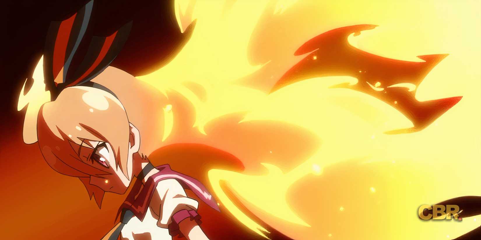Akari Taiyo with fiery hair from Day Break Illusion.