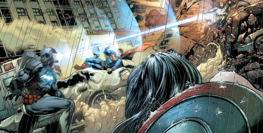 15 Versions of Batman Ranked - Weakest to Overpowered 6 Infected Barman fighting Justice League
