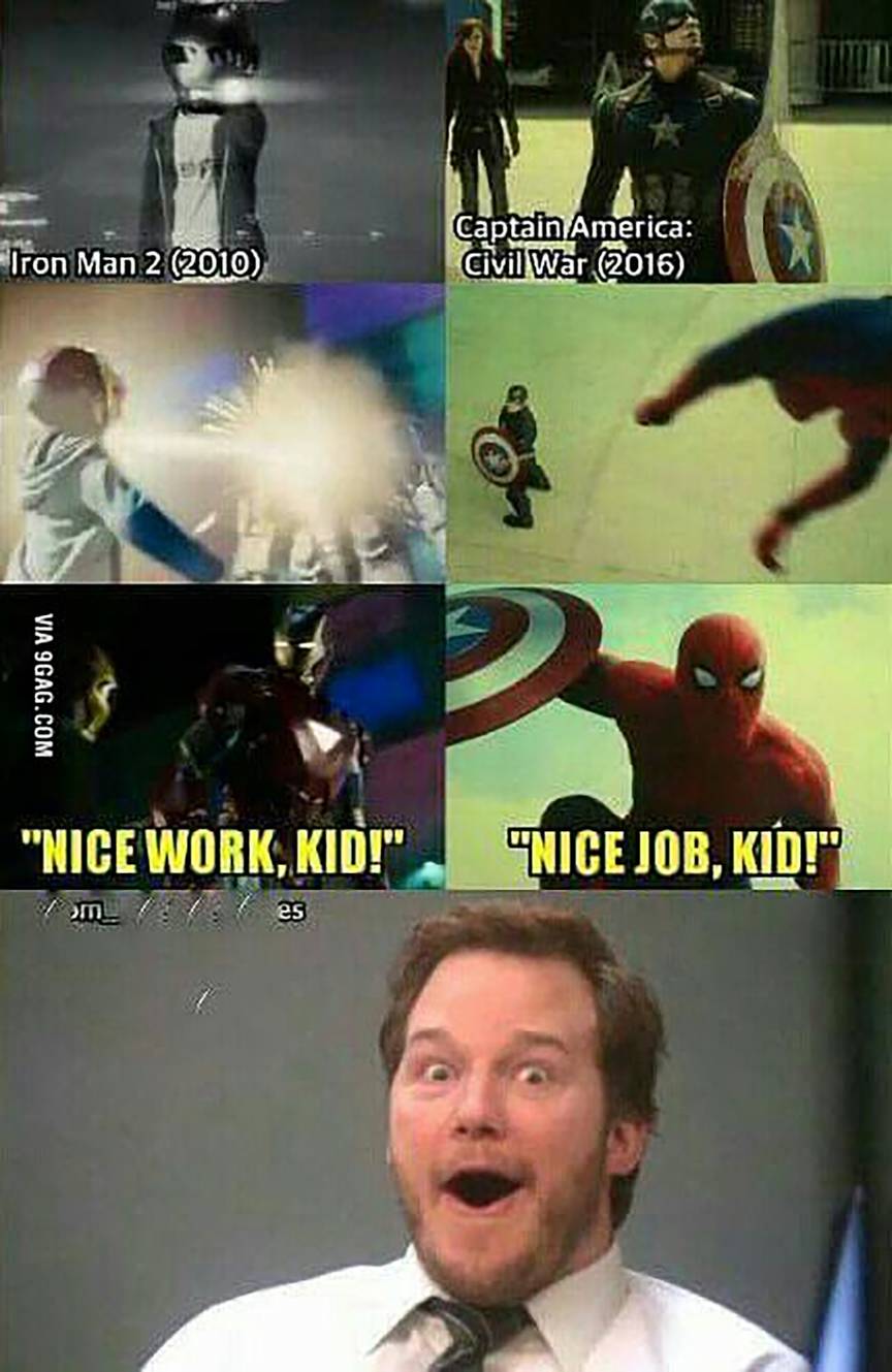 Iron Man Spider Man Coincidence