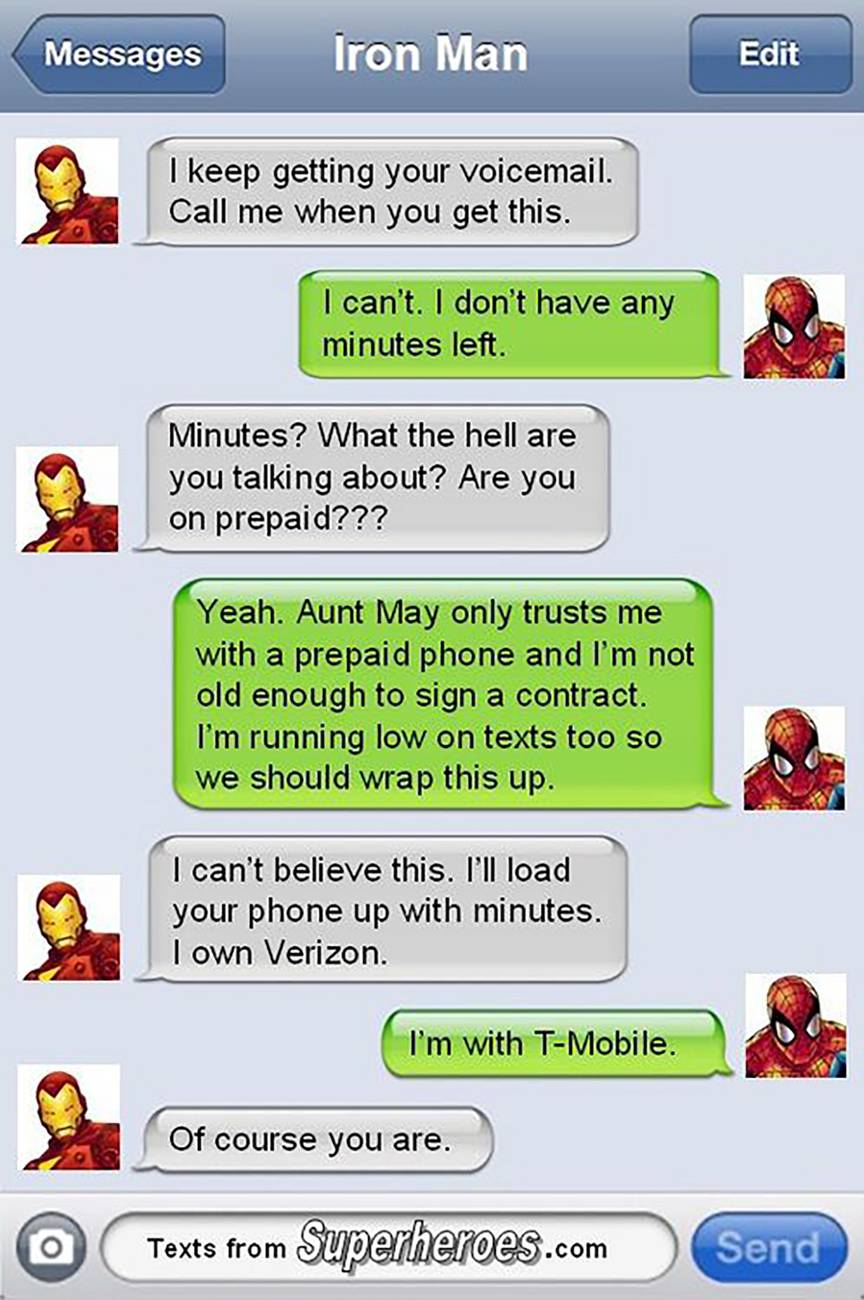 Iron Man Spider Man Peter Broke