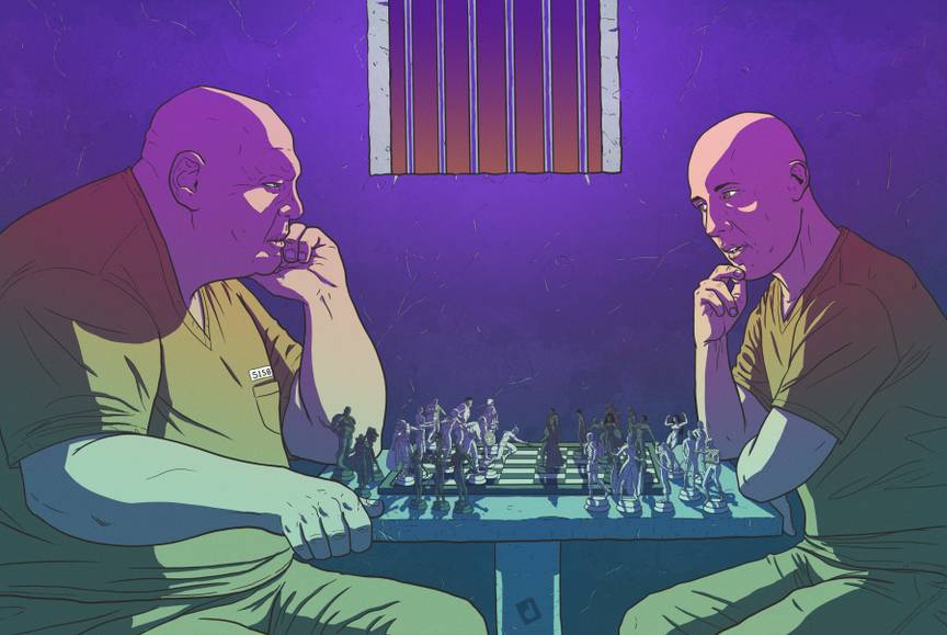 Lex Luthor Playing Chess with Wilson Fusk